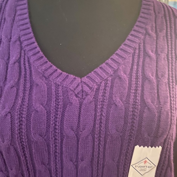 NWT St John’s Bay Purple Sweater - Picture 2 of 3